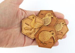 Wooden NZ Bird Magnets