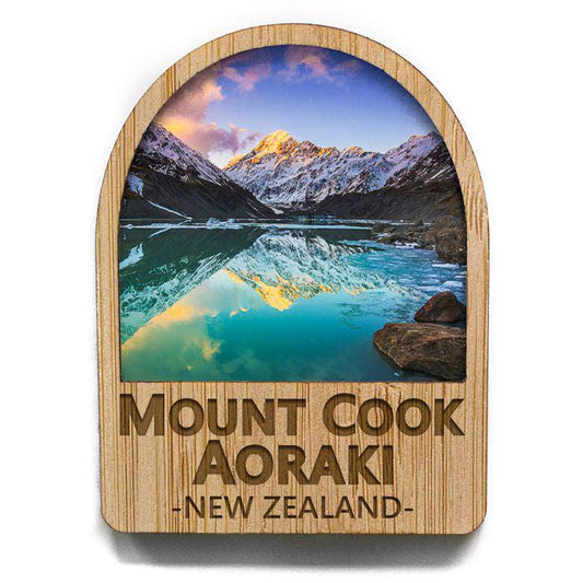 Sunset Golden Mountain Fridge Magnet