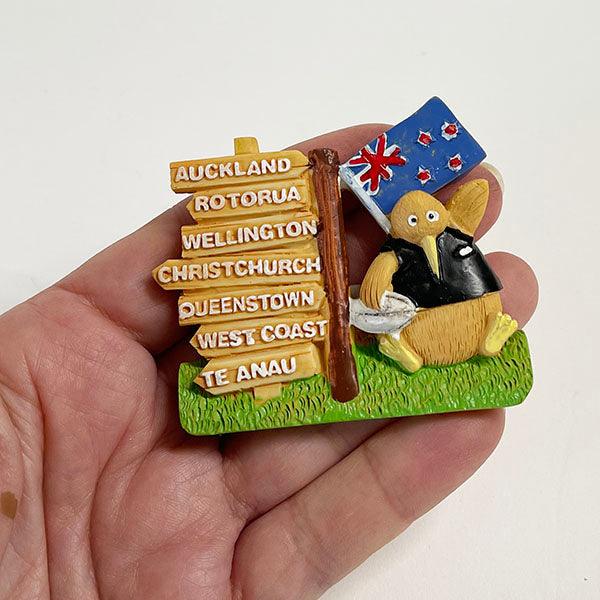 NZ Kiwi Bird Tourist Road Signs Fridge Magnet